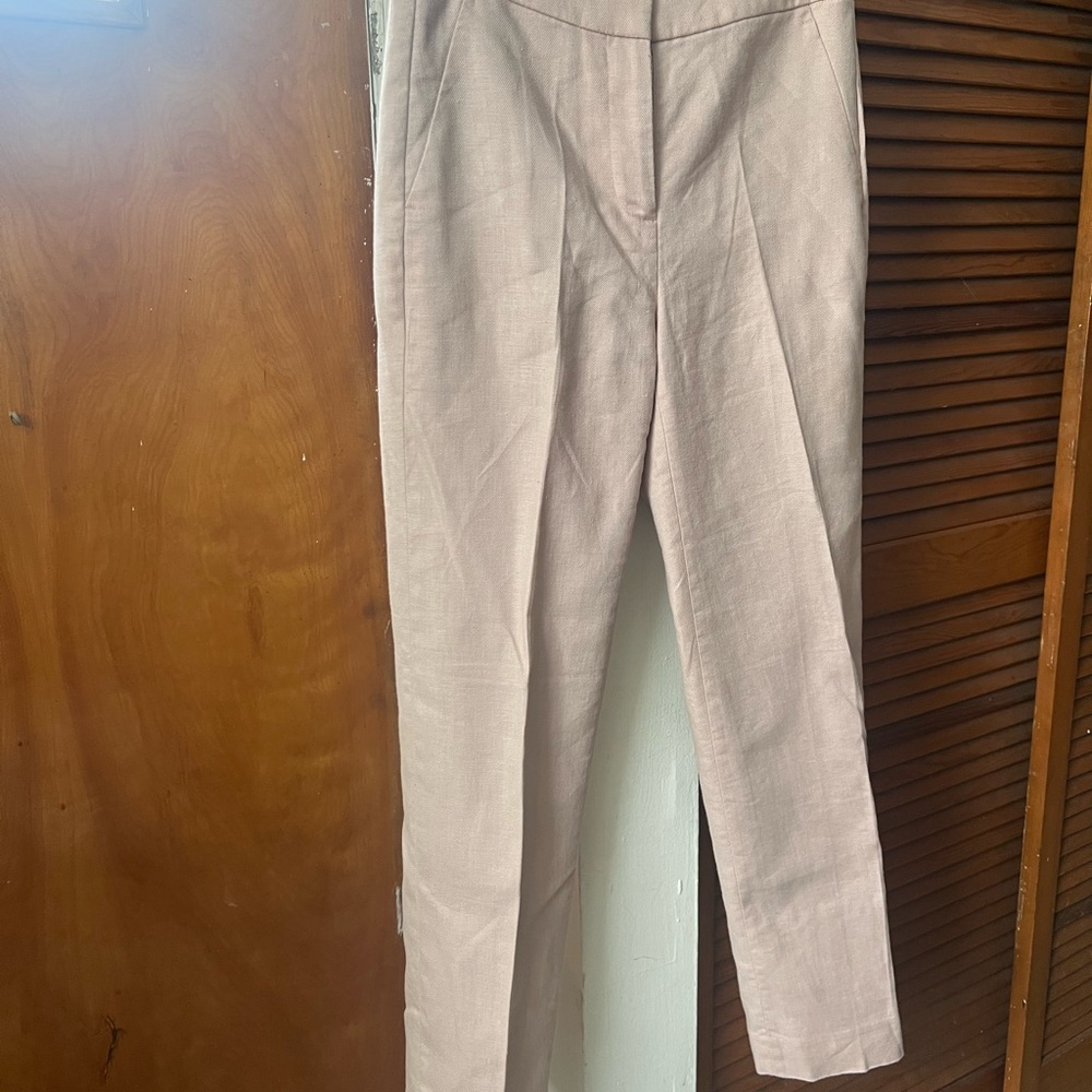 Jcrew Neutral Pink Tan Women's Linen Pants